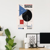 Bauhaus Tentoonstellingsposter Geometrische Abstra Poster (Thuiskantoor)
