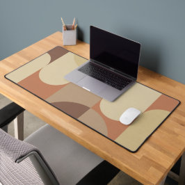 Bauhaus Terracotta Beige Abstract Desk Mat
