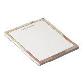 Bauhaus Terracotta Beige Abstract Personalized Notitieblok (Schuin)