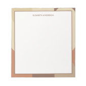 Bauhaus Terracotta Beige Abstract Personalized Notitieblok (Voorkant)