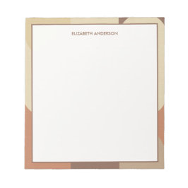 Bauhaus Terracotta Beige Abstract Personalized Notitieblok