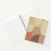 Bauhaus Terracotta Beige Abstract Personalized Notitieboek (Binnen)