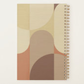 Bauhaus Terracotta Beige Abstract Personalized Planner (Achterkant)