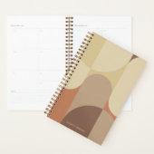 Bauhaus Terracotta Beige Abstract Personalized Planner (Display)