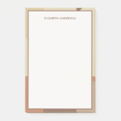 Bauhaus Terracotta Beige Abstract Personalized Post-it® Notes (Voorkant)