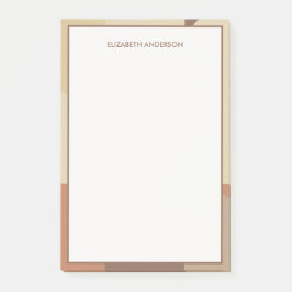 Bauhaus Terracotta Beige Abstract Personalized Post-it® Notes
