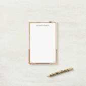 Bauhaus Terracotta Beige Abstract Persoonlijk Post-it® Notes (Op bureau)