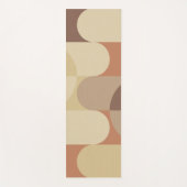 Bauhaus Terracotta Beige Abstracte aardtonen Yogamat (Voorkant)