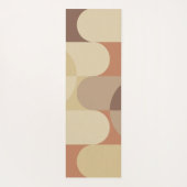 Bauhaus Terracotta Beige Abstracte aardtonen Yogamat (Achterkant)