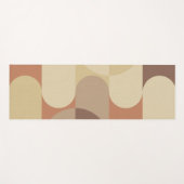 Bauhaus Terracotta Beige Abstracte aardtonen Yogamat (Voorkant (horizontaal))