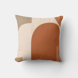 Bauhaus Terracotta Boog Worpkussen – Midden-Eeuw M Kussen