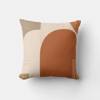 Bauhaus Terracotta Boog Worpkussen – Midden-Eeuw M Kussen