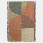 Bauhaus Terracotta Green Abstract Deken (Voorkant Verticaal)