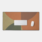 Bauhaus Terracotta Green Abstract Desk Mat (Keyboard & Muis)