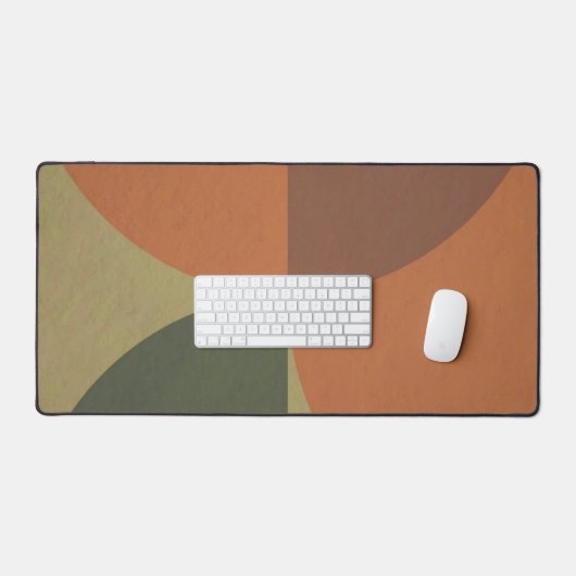 Bauhaus Terracotta Green Abstract Desk Mat (Keyboard & Muis)