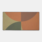 Bauhaus Terracotta Green Abstract Desk Mat (Voorkant)