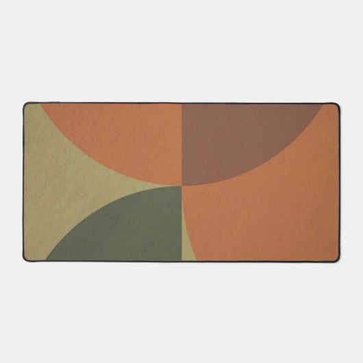 Bauhaus Terracotta Green Abstract Desk Mat (Voorkant)