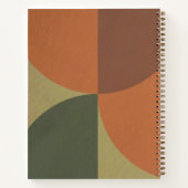 Bauhaus Terracotta Green Abstract Personalized Notitieboek (Achterkant)