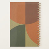 Bauhaus Terracotta Green Abstract Personalized Planner (Achterkant)