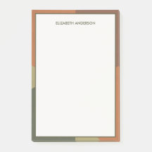 Bauhaus Terracotta Green Abstract Personalized