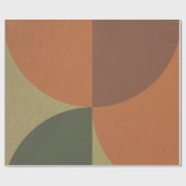Bauhaus Terracotta Green Abstract Wrapping Paper Cadeaupapier (Vlak)