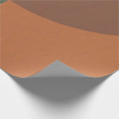Bauhaus Terracotta Green Abstract Wrapping Paper Cadeaupapier (Hoek)