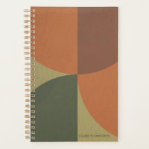 Bauhaus Terracotta Groen Abstract Persoonlijk