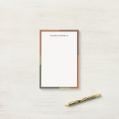 Bauhaus Terracotta Groen Abstract Persoonlijk Post-it® Notes (Op bureau)