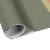 Bauhaus Terracotta Groene Abstract Inpakpapier (Rol Hoek)