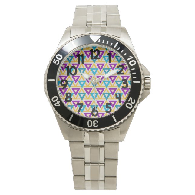 Bauhaus Triangle Mesh Horloge (Voorkant)