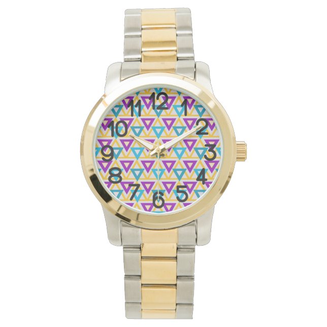 Bauhaus Triangle Mesh Horloge (Voorkant)