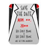 Bauhaus Tuxedo (bewaar de datummagneet) Magneet (Verticaal)