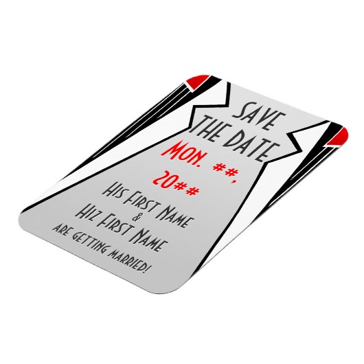 Bauhaus Tuxedo (bewaar de datummagneet) Magneet (Linkerzijde)