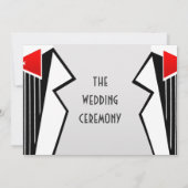 Bauhaus Tuxedo (huwelijksceremonie) Kaart (Achterkant)