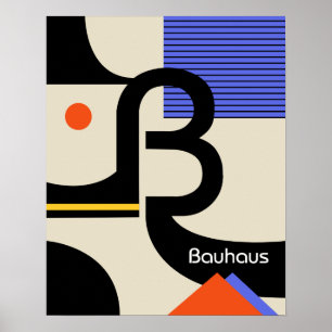 bauhaus typografie retro modern grafisch ontwerp poster