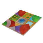 Bauhaus Waterverf geometrisch abstract N4 Tegeltje (Zijkant)