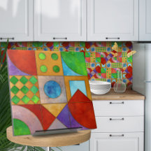 Bauhaus Waterverf geometrisch abstract N4