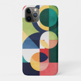 Bauhaus Waterverf - Geometrische groene telefoonho Case-Mate iPhone Case