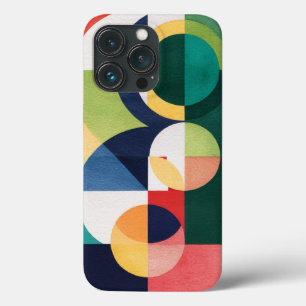 Bauhaus Waterverf - Geometrische groene telefoonho Case-Mate iPhone Case