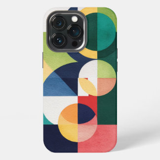 Bauhaus Waterverf - Geometrische groene telefoonho iPhone 13 Pro Hoesje
