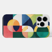 Bauhaus Waterverf - Geometrische groene telefoonho iPhone Hoesje (Achterkant horizontaal)