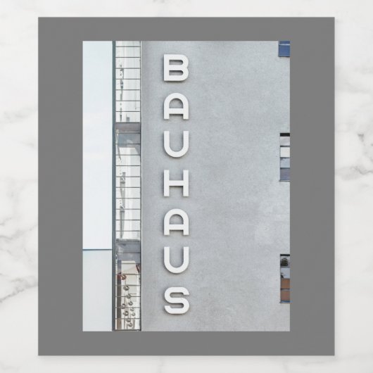 Bauhaus Wijn Etiket (Enkel label)