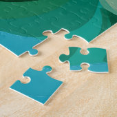 Bauhaus Zonsondergang Woestijn Landschap Abstract Legpuzzel (Zijkant)