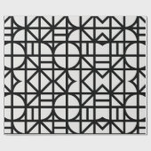 Bauhaus zwart Abstract geometrisch patroon Cadeaupapier (Vlak)