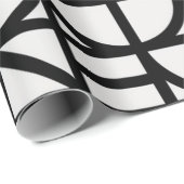 Bauhaus zwart Abstract geometrisch patroon Cadeaupapier (Rol Hoek)