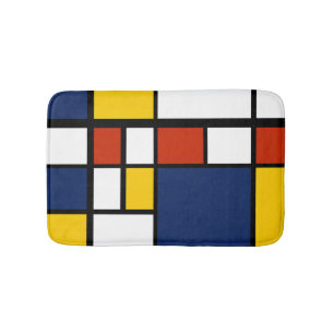 Bauhauspatroon abstracte geometrische kunst schild badmat