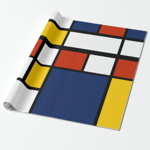 Bauhauspatroon abstracte geometrische kunst schild cadeaupapier