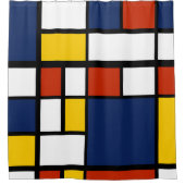 Bauhauspatroon abstracte geometrische kunst schild douchegordijn (Voorkant)