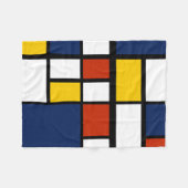 Bauhauspatroon abstracte geometrische kunst schild fleece deken (Voorkant (Horizontaal))