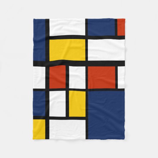 Bauhauspatroon abstracte geometrische kunst schild fleece deken (Voorkant)